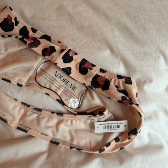 Adore Me Nina Contour Bikini Set XL - Black top & Leopard bottom **NWT** - Picture 9 of 10